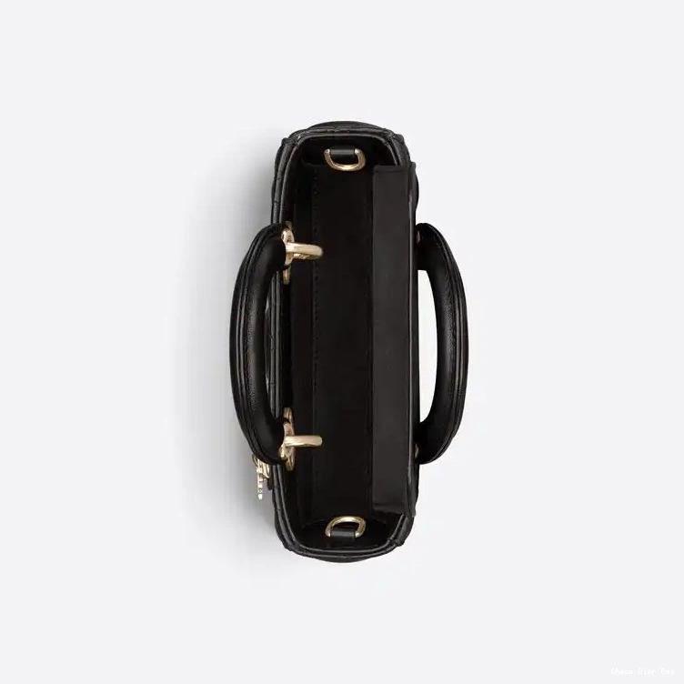 Cheap Dior Bag D-Joy Bag Cannage Micro Black Lady Lambskin 0502